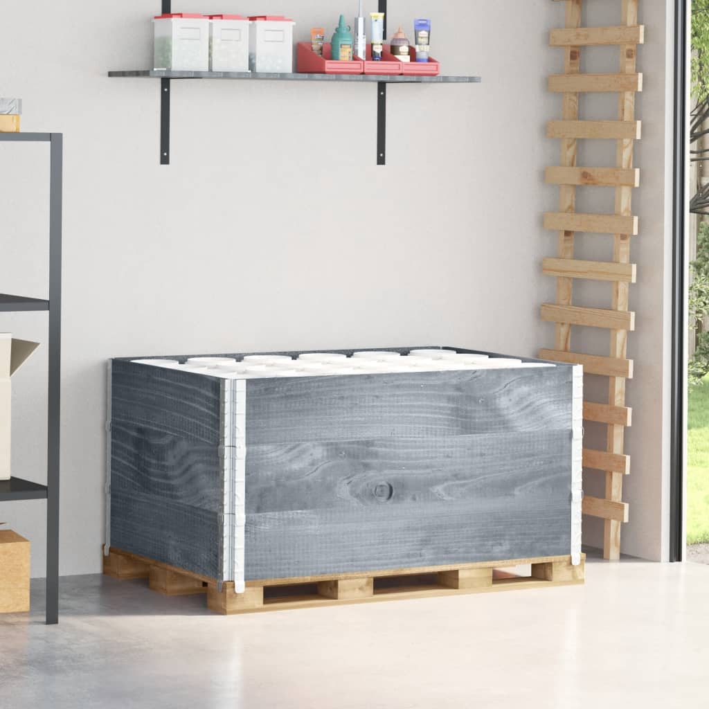 VidaXL Rehausses de palettes 3 pcs 120x80 cm bois de pin massif gris