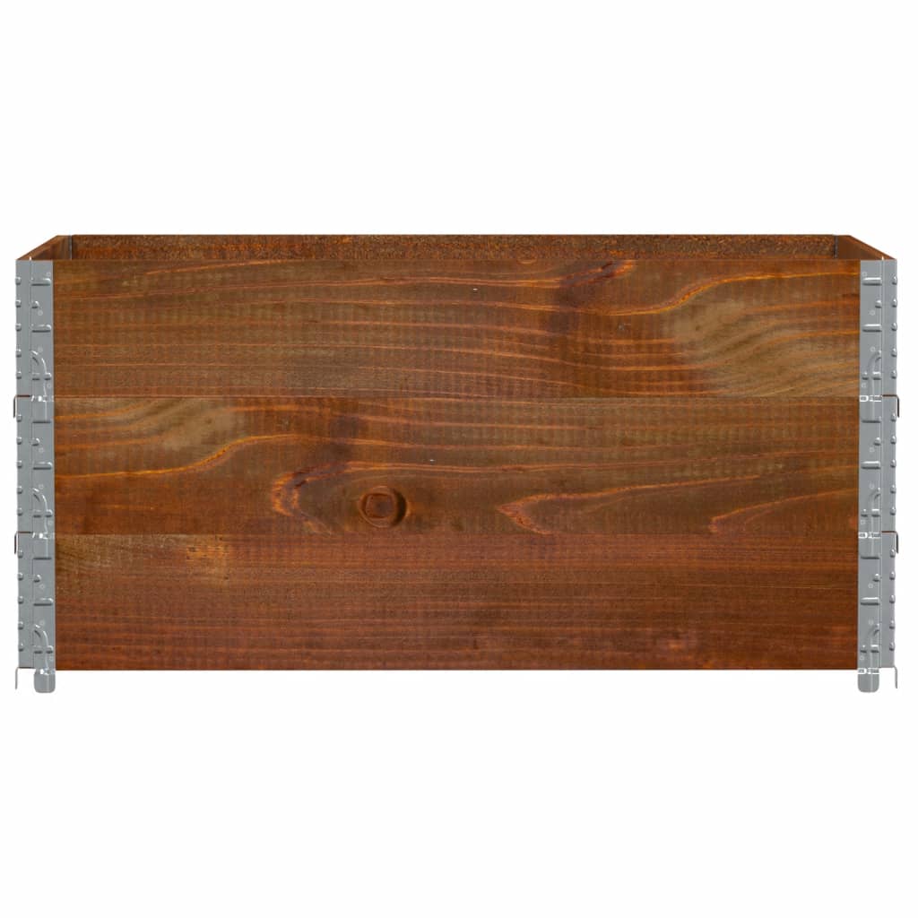 VidaXL Cadres supérieurs de palette 3 pcs 120x80 cm bois de pin massif marron