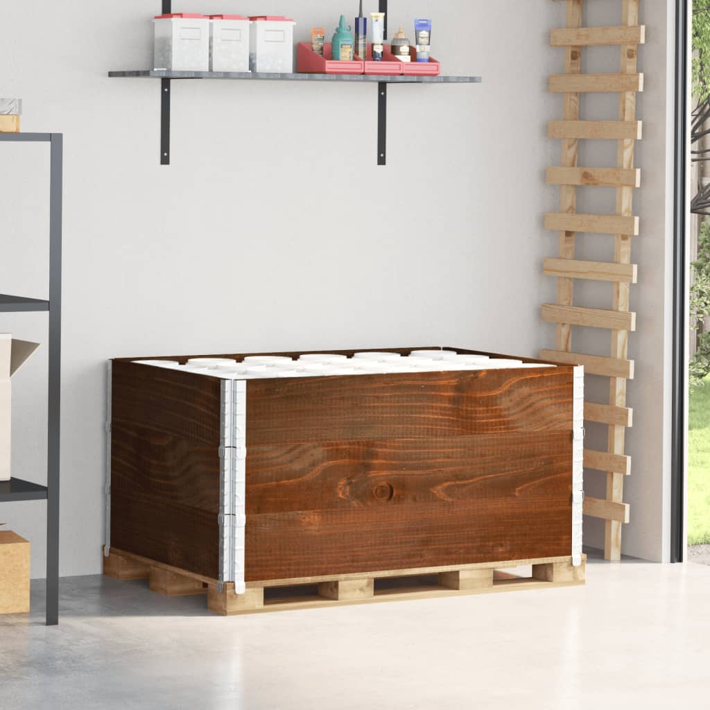 VidaXL Cadres supérieurs de palette 3 pcs 120x80 cm bois de pin massif marron