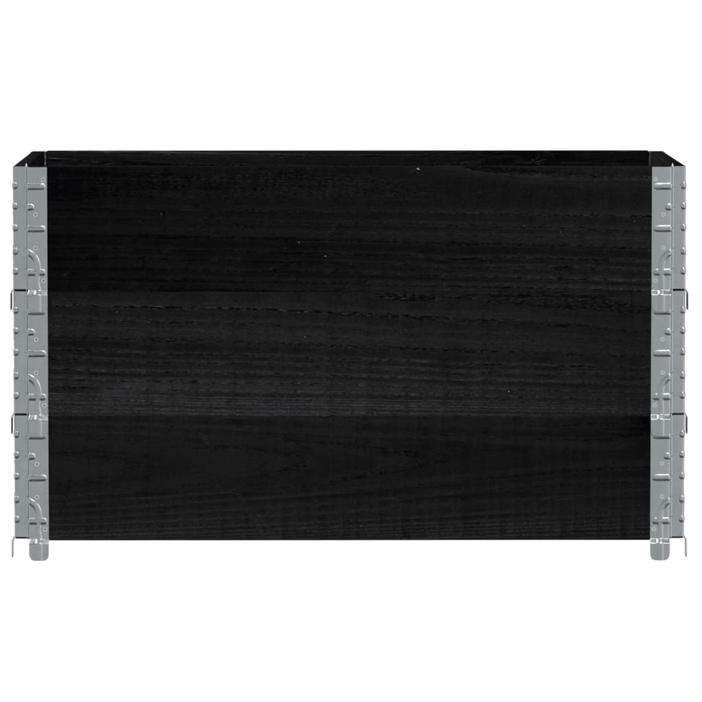 VidaXL Cadres supérieurs de palette 3 pcs 100x50 cm bois de pin massif noir