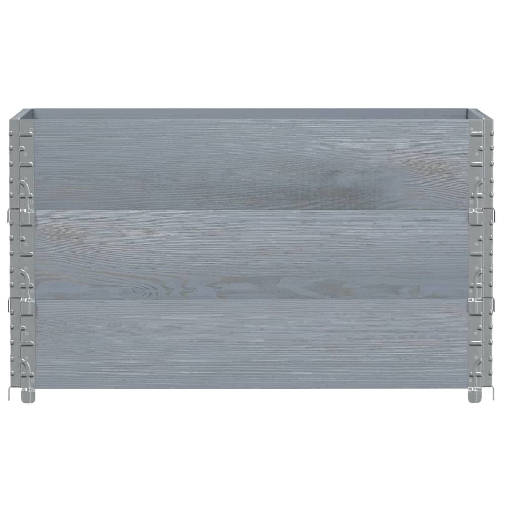 VidaXL Rehausses de palettes 3 pcs 100x50 cm bois de pin massif gris