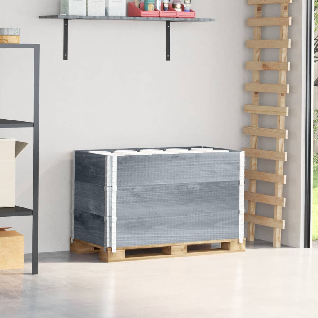 VidaXL Rehausses de palettes 3 pcs 100x50 cm bois de pin massif gris