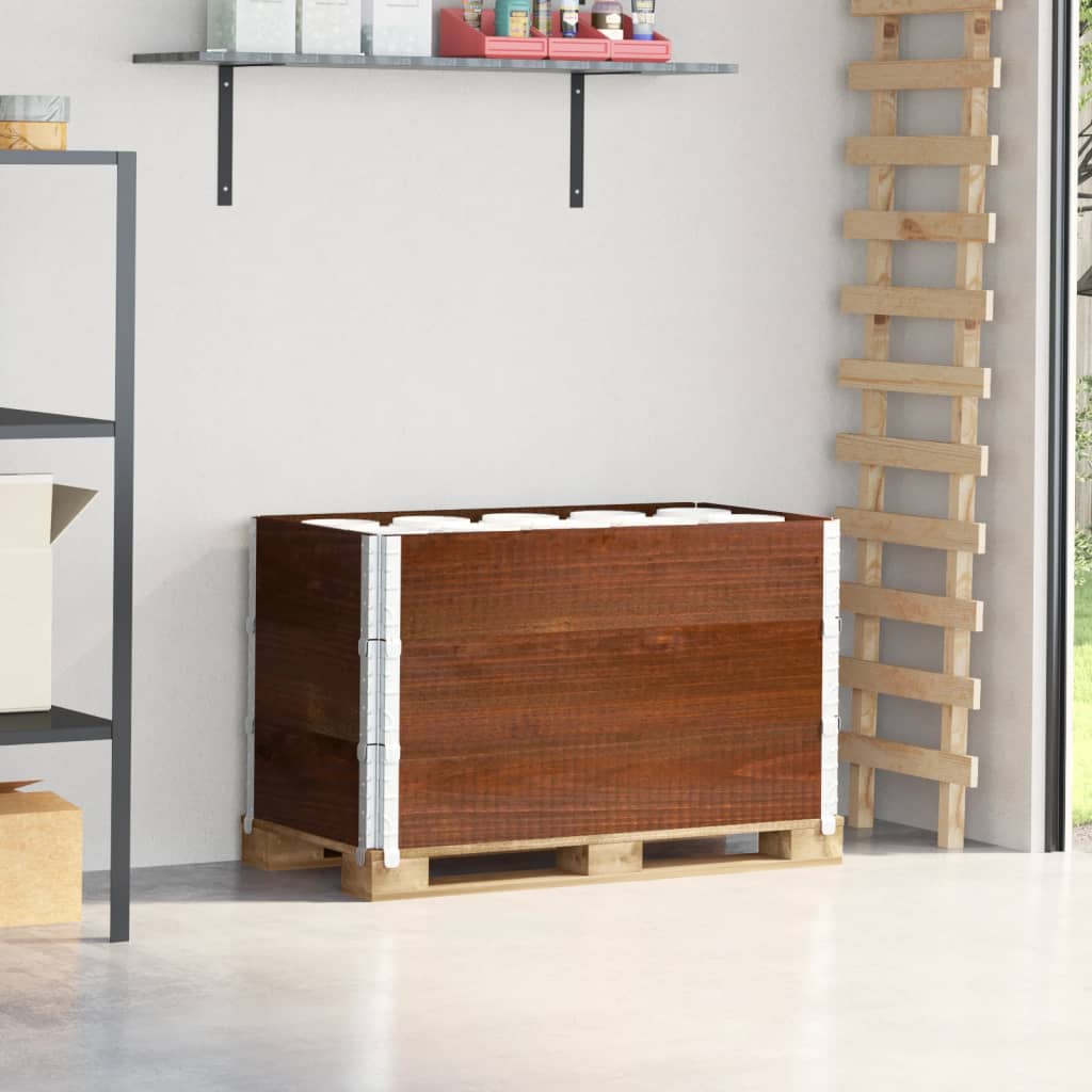 VidaXL Cadres supérieurs de palette 3 pcs 100x50 cm bois de pin massif marron