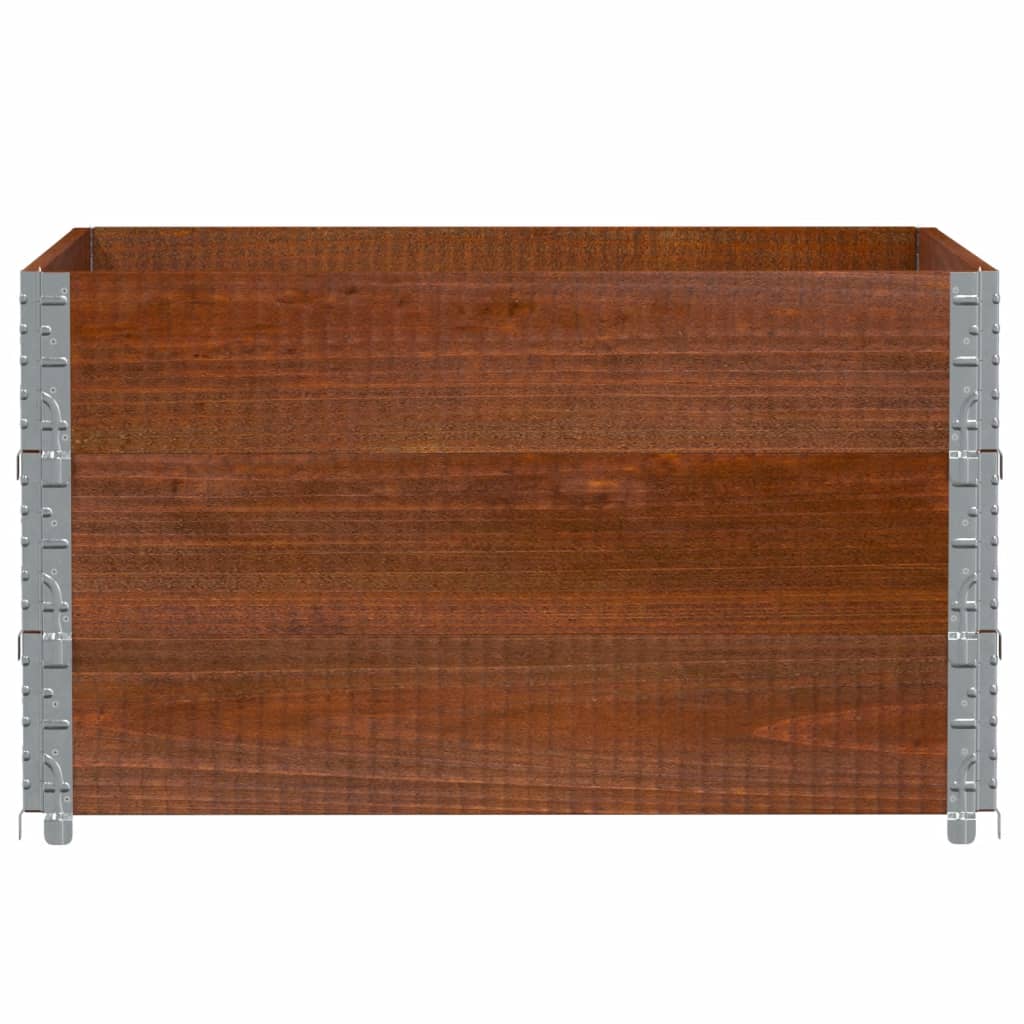 VidaXL Cadres supérieurs de palette 3 pcs 100x100 cm bois de pin massif marron