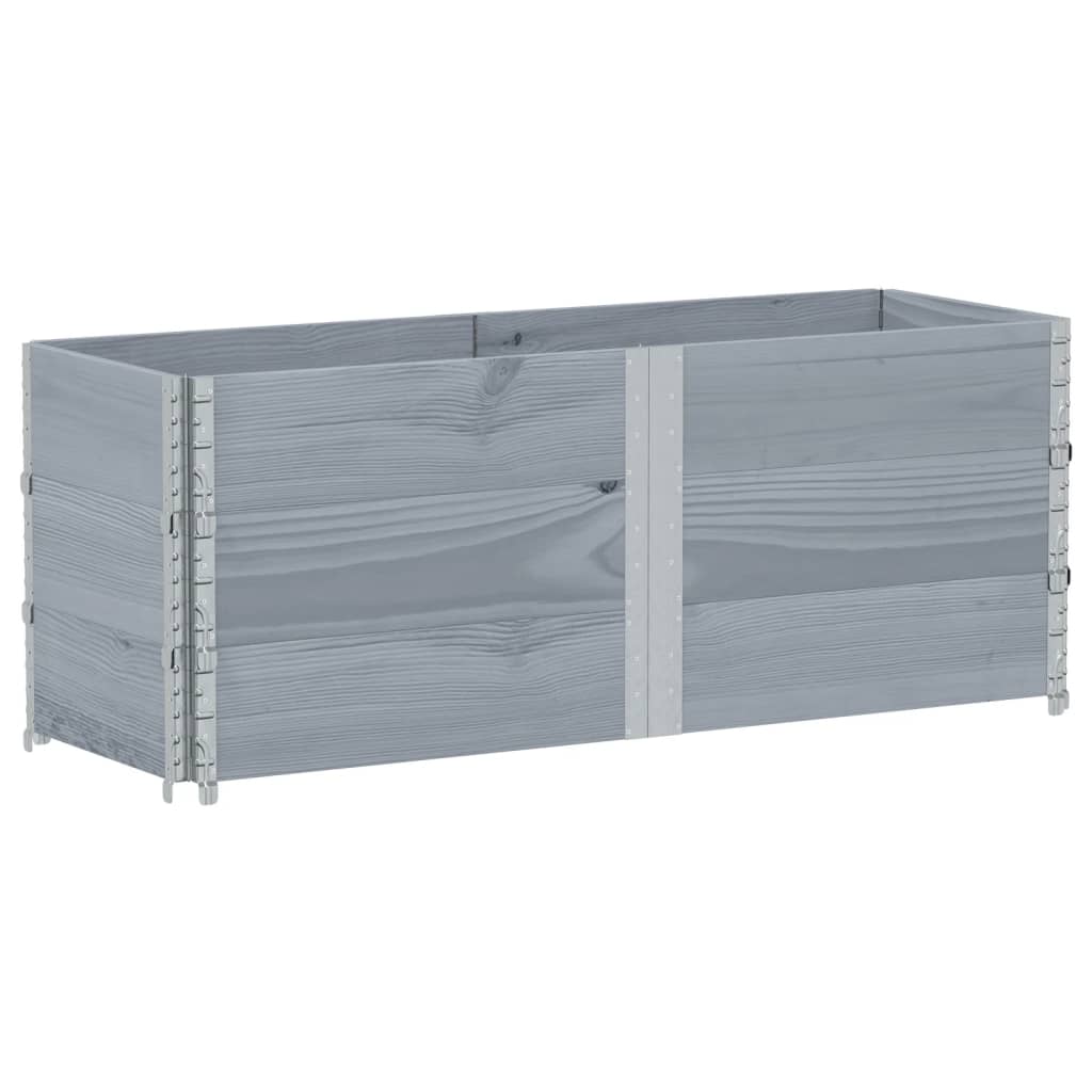 VidaXL Rehausses de palettes 3 pcs 150x50 cm bois de pin massif gris