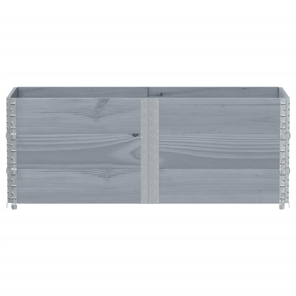 VidaXL Rehausses de palettes 3 pcs 150x50 cm bois de pin massif gris