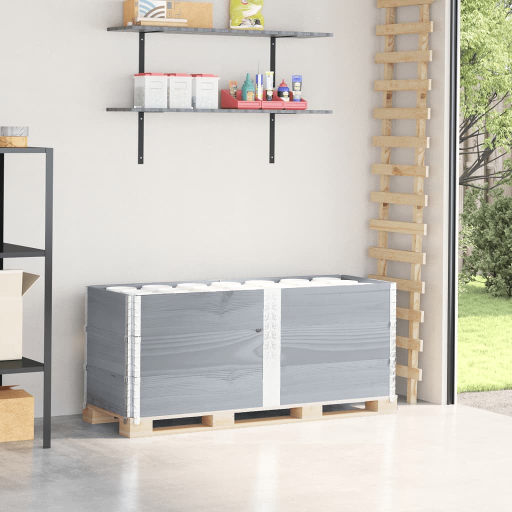 VidaXL Rehausses de palettes 3 pcs 150x50 cm bois de pin massif gris