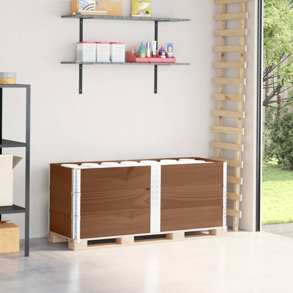 VidaXL Rehausses de palettes 3 pcs 150x50 cm bois de pin massif marron
