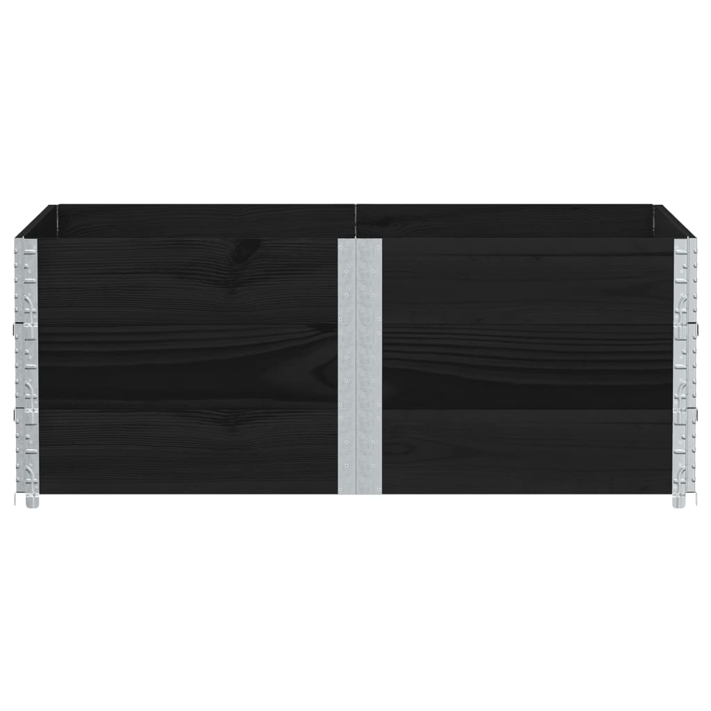VidaXL Cadres supérieurs de palette 3 pcs 150x100 cm bois de pin massif noir