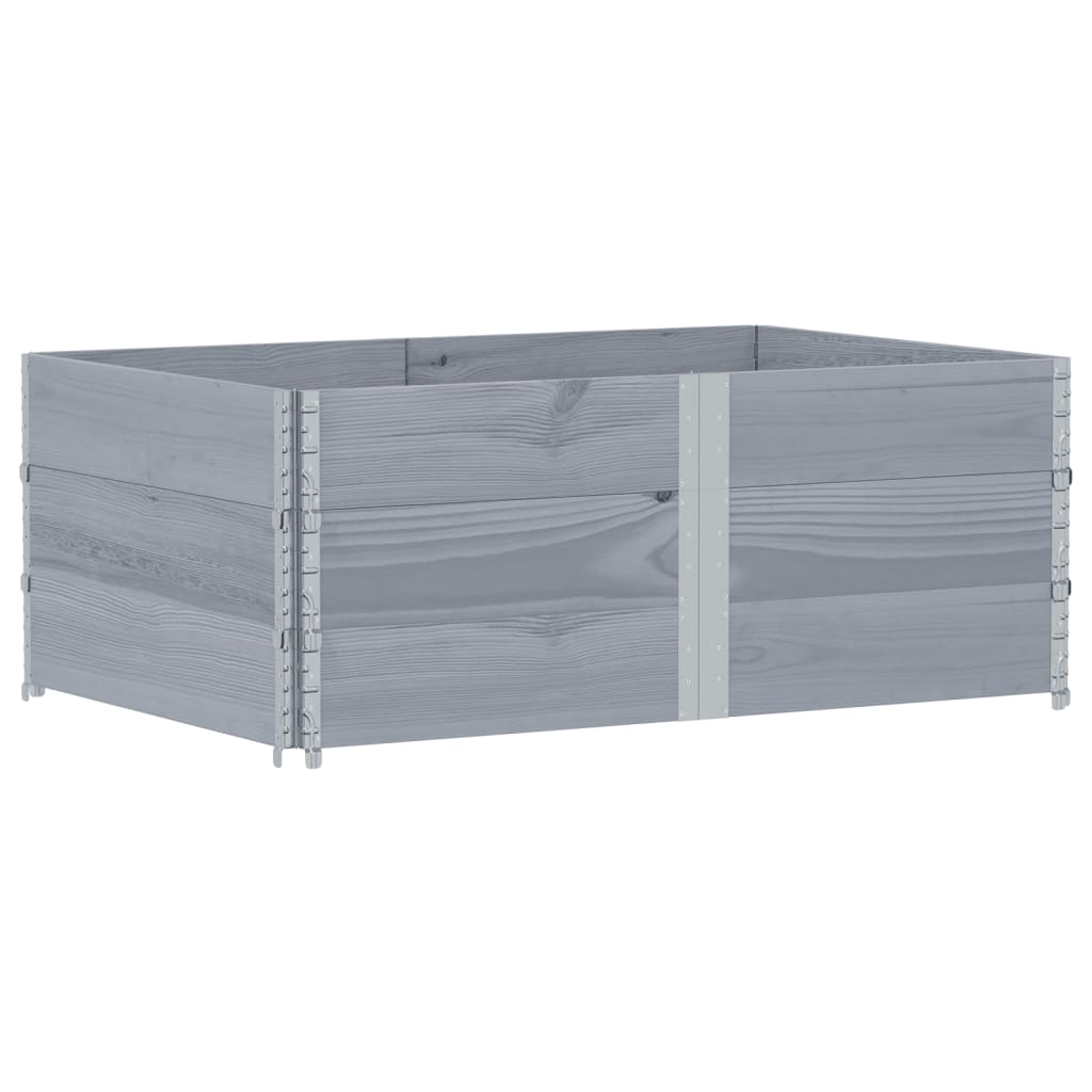VidaXL Cadres supérieurs de palette 3 pcs 150x100 cm bois de pin massif gris