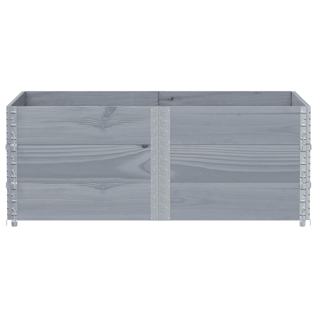 VidaXL Cadres supérieurs de palette 3 pcs 150x100 cm bois de pin massif gris