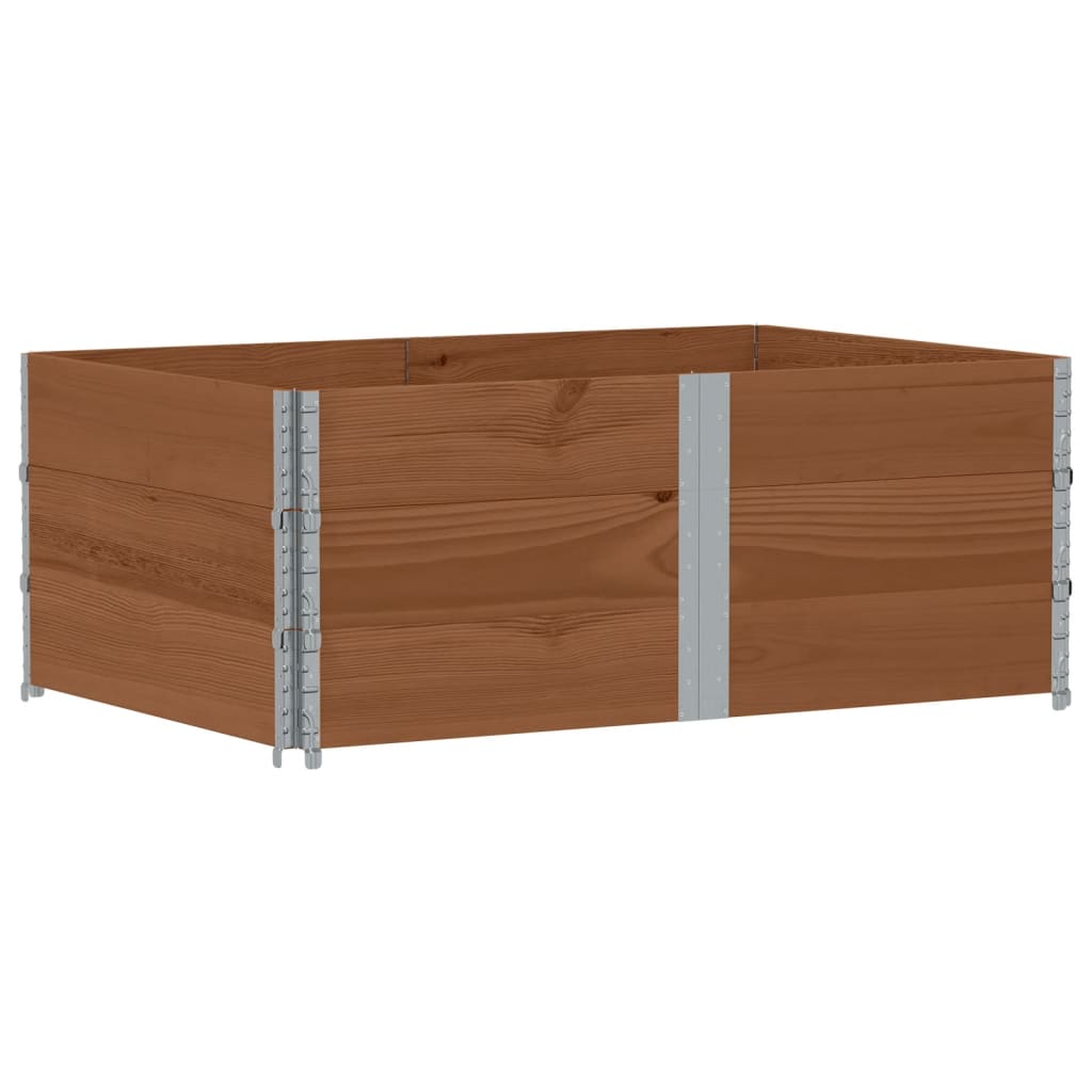 VidaXL Cadres supérieurs de palette 3 pcs 150x100 cm bois de pin massif marron