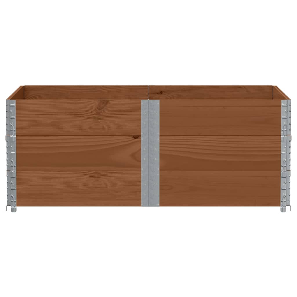 VidaXL Cadres supérieurs de palette 3 pcs 150x100 cm bois de pin massif marron