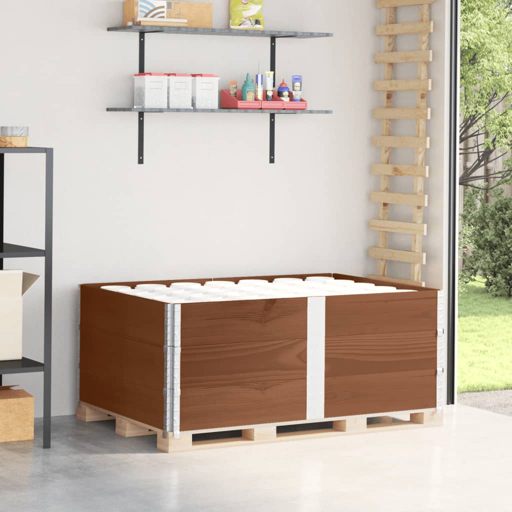 VidaXL Cadres supérieurs de palette 3 pcs 150x100 cm bois de pin massif marron