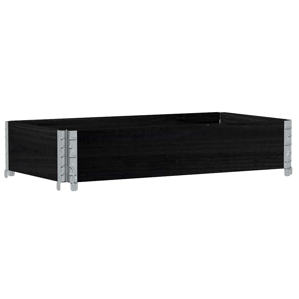 Vidaxx jardinière 100x50 cm bois de pin massif noir
