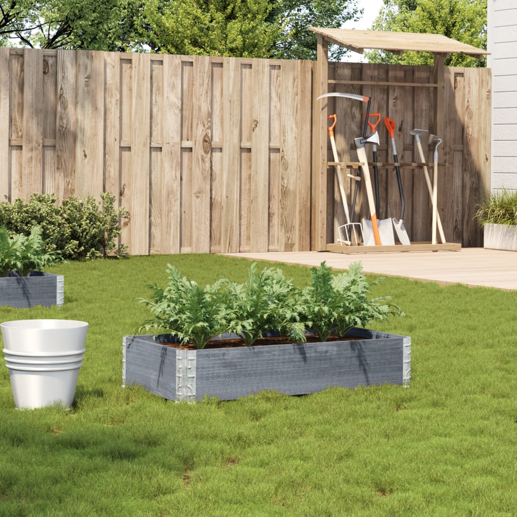 Vidaxx jardinière 100x50 cm bois de pin massif gris