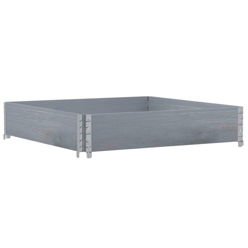 Vidaxx jardinière 100x100 cm bois de pin massif gris