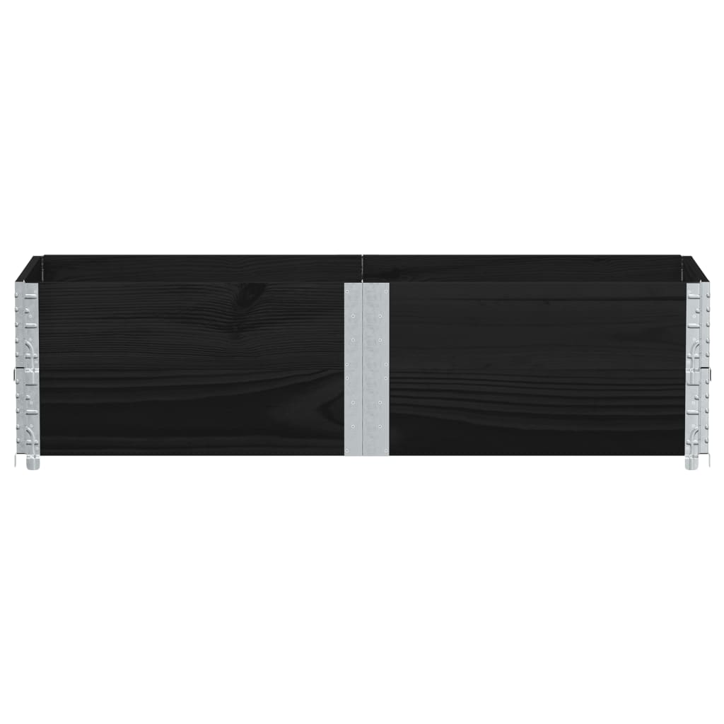 Vidaxx jardinière 150x50 cm bois de pin massif noir