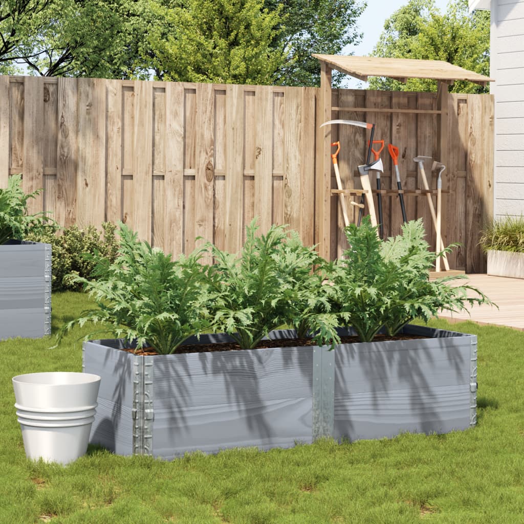 Vidaxx jardinière 150x50 cm bois de pin massif gris