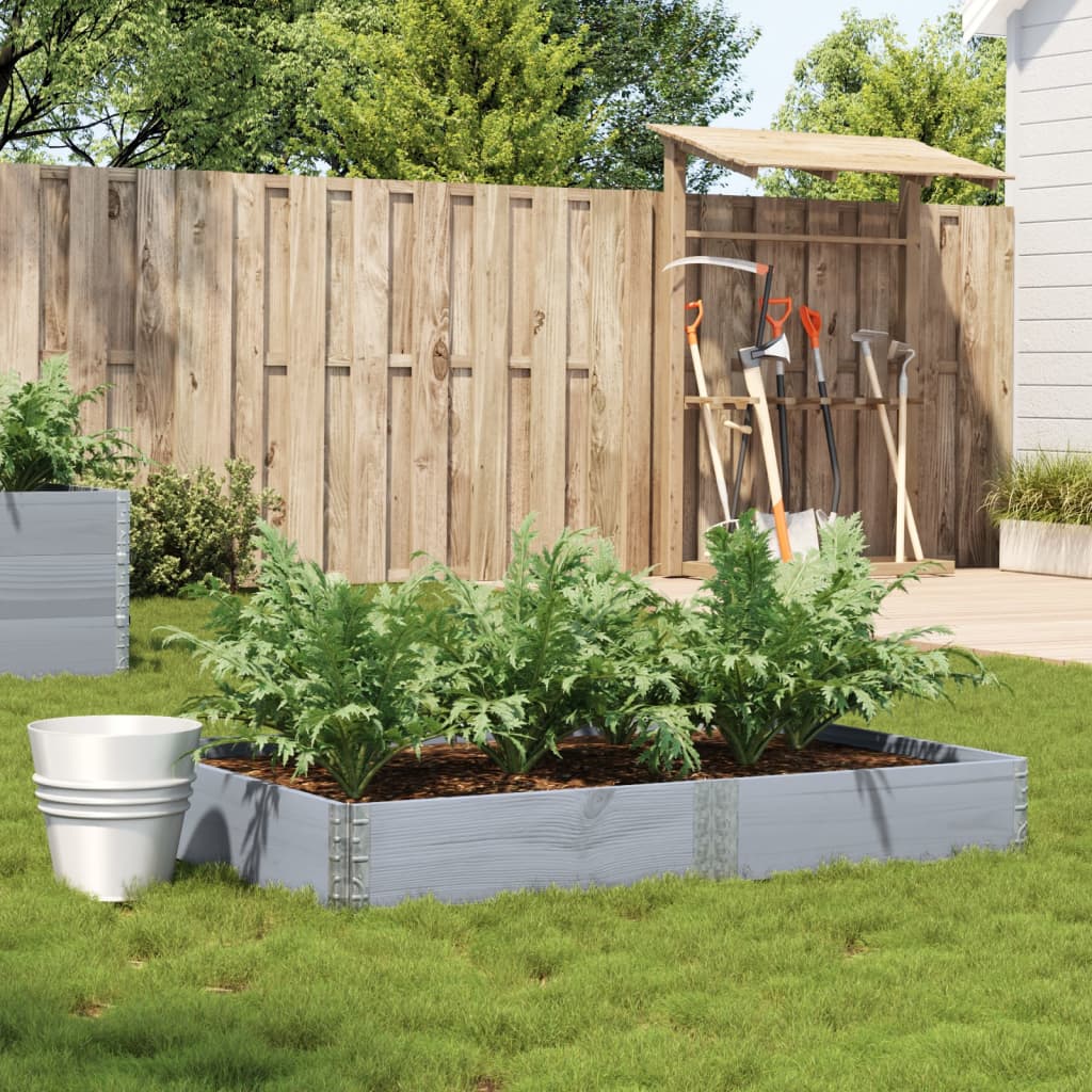 Vidaxx jardinière 150x100 cm bois de pin massif gris