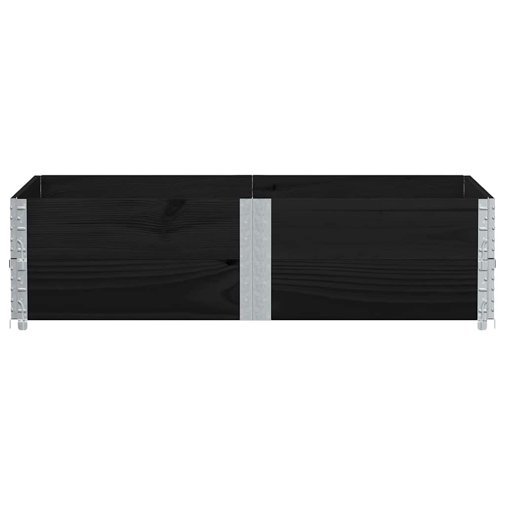 Vidaxx jardinière 150x100 cm bois de pin massif noir