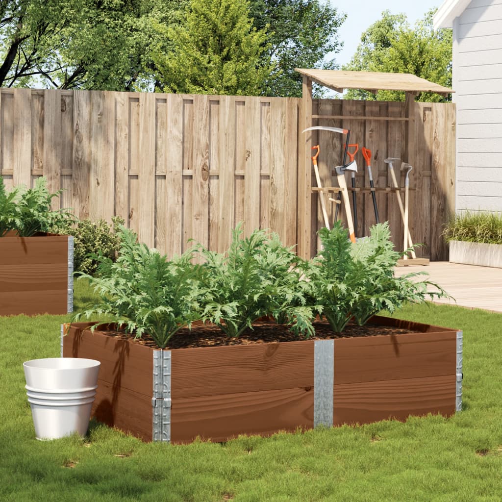 Vidaxx jardinière 150x100 cm bois de pin massif marron