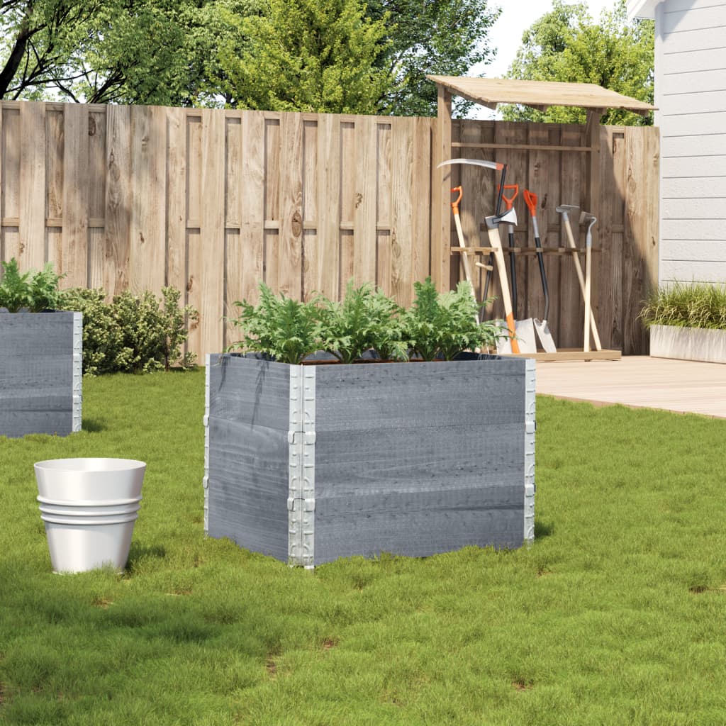 VidaXL Jardinière 80x60 cm bois de pin massif gris