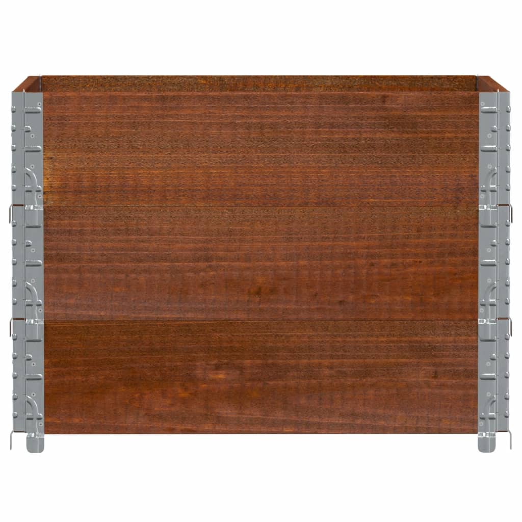 VidaXL Jardinière 80x60 cm bois de pin massif marron