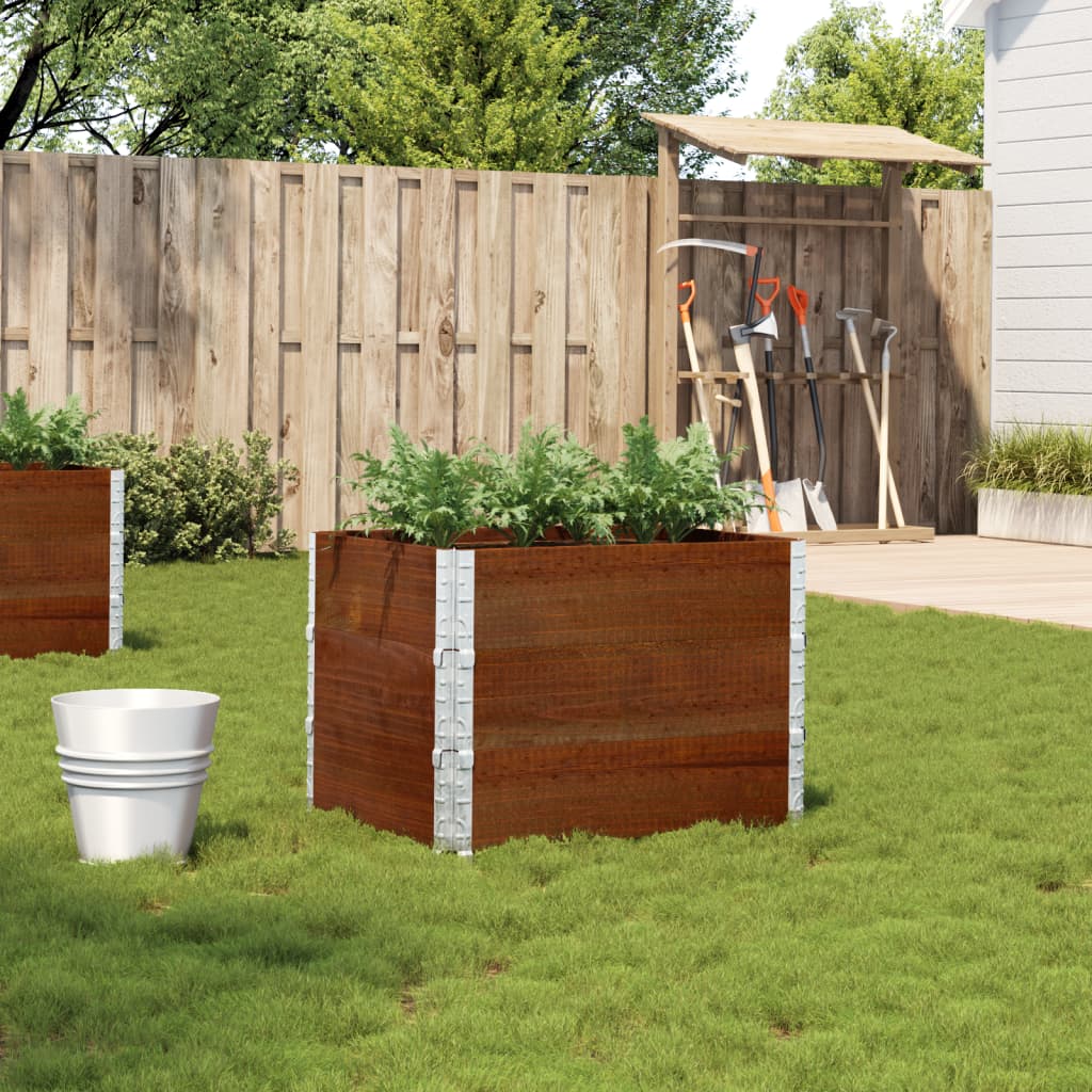 VidaXL Jardinière 80x60 cm bois de pin massif marron