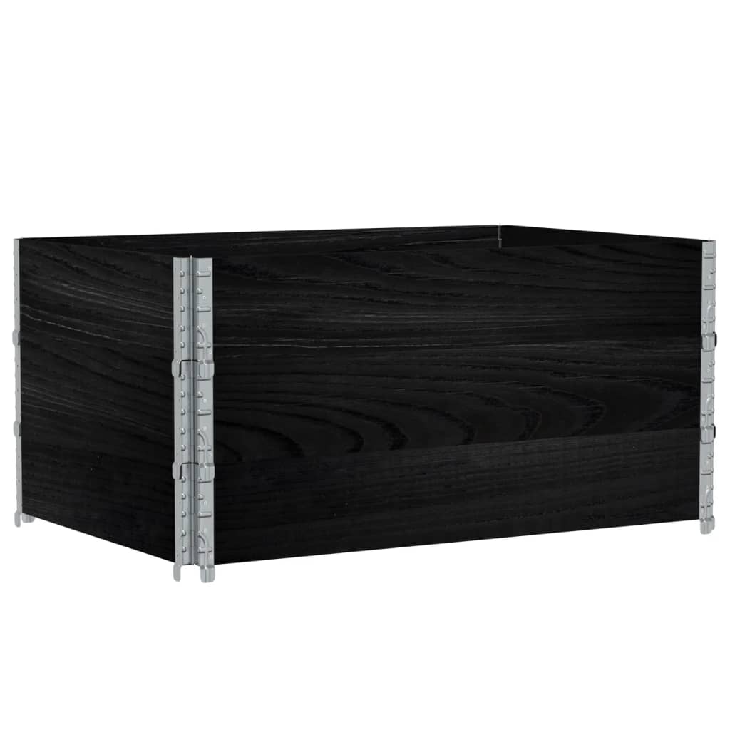 VidaXL Jardinière 120x80 cm bois de pin massif noir