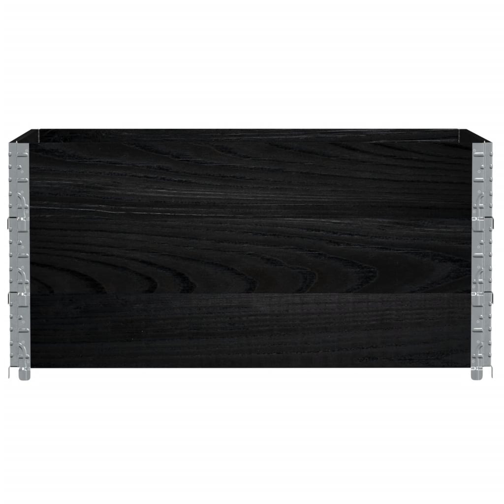 VidaXL Jardinière 120x80 cm bois de pin massif noir