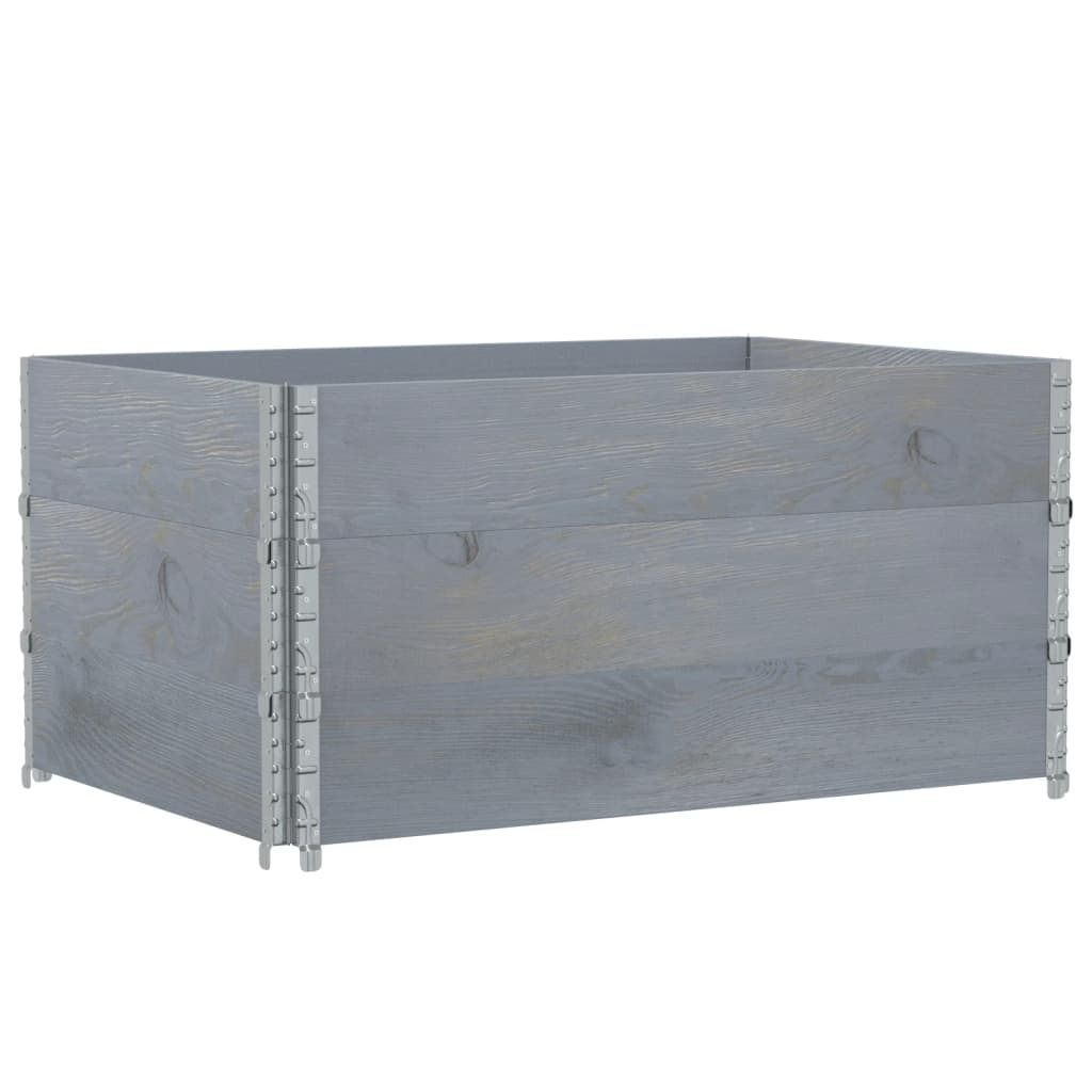 VidaXL Jardinière 120x80 cm bois de pin massif gris