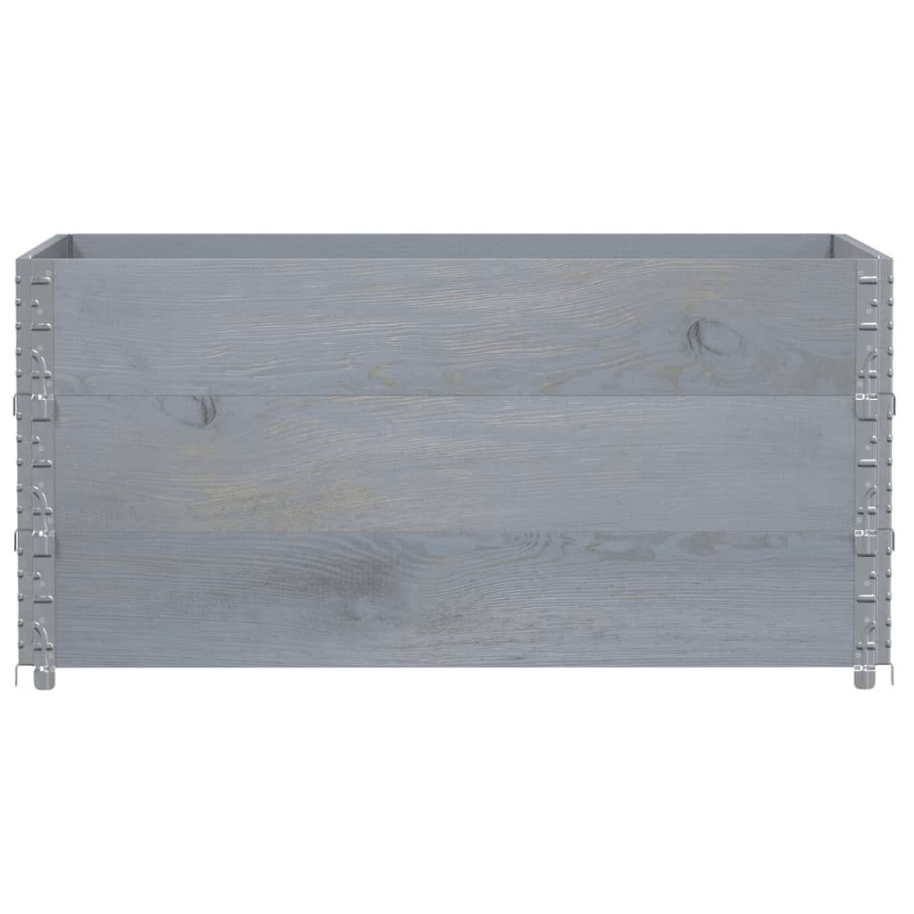 VidaXL Jardinière 120x80 cm bois de pin massif gris