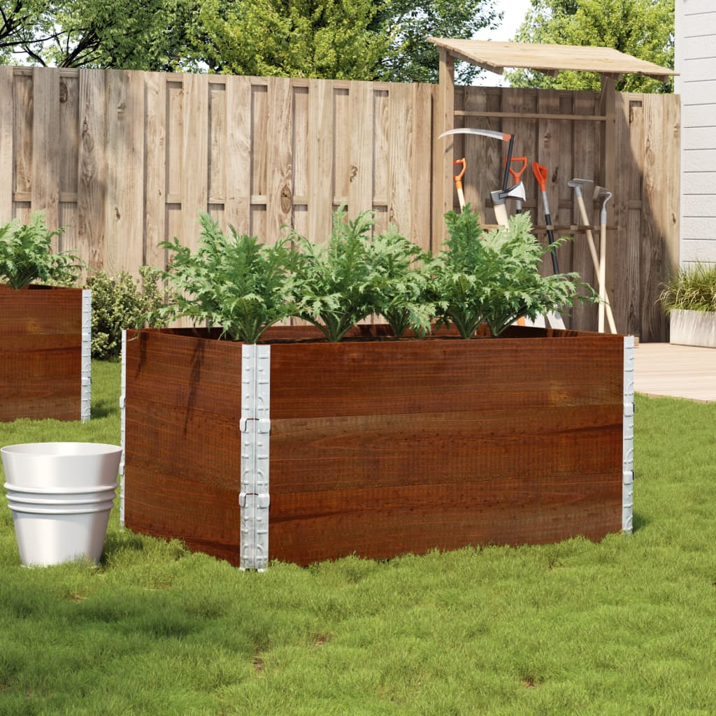 VidaXL Jardinière 120x80 cm bois de pin massif marron