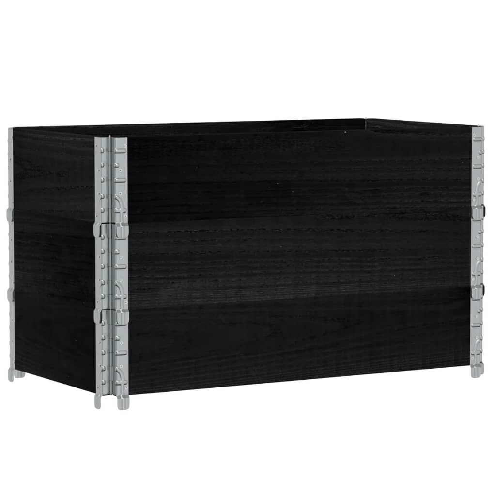 VidaXL Jardinière 100x50 cm bois de pin massif noir