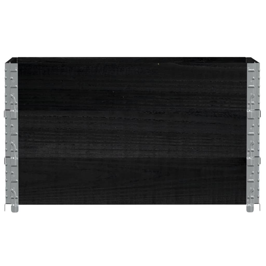VidaXL Jardinière 100x50 cm bois de pin massif noir