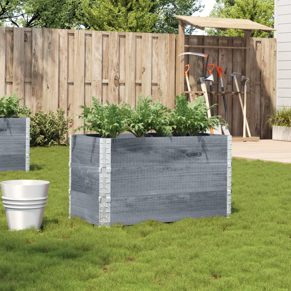 VidaXL Jardinière 100x50 cm bois de pin massif gris