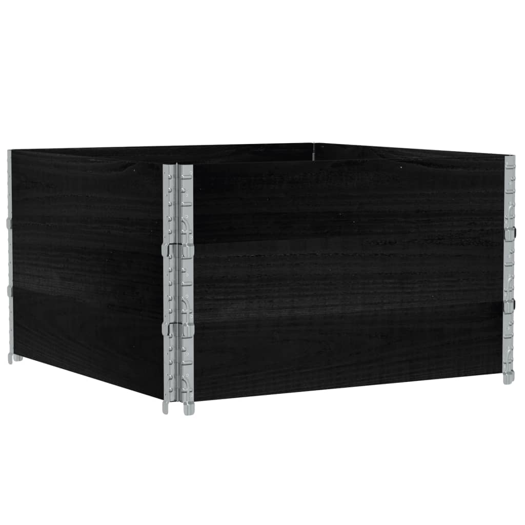 VidaXL Jardinière 100x100 cm bois de pin massif noir
