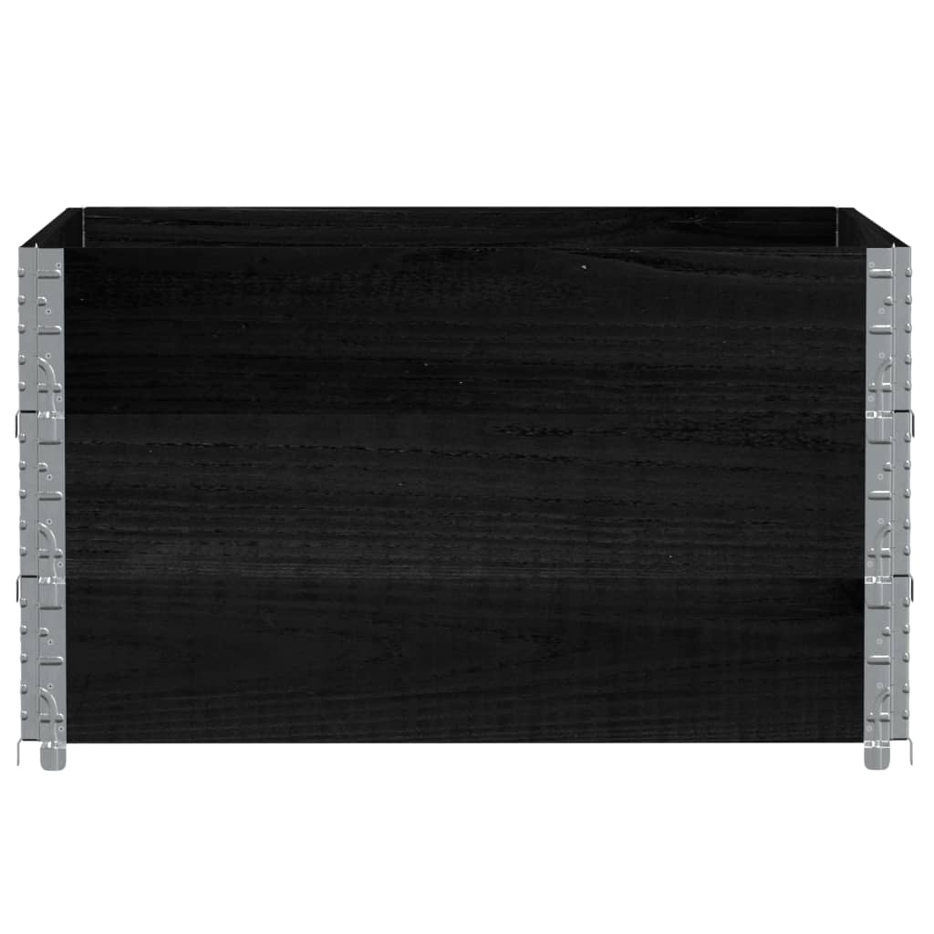 VidaXL Jardinière 100x100 cm bois de pin massif noir