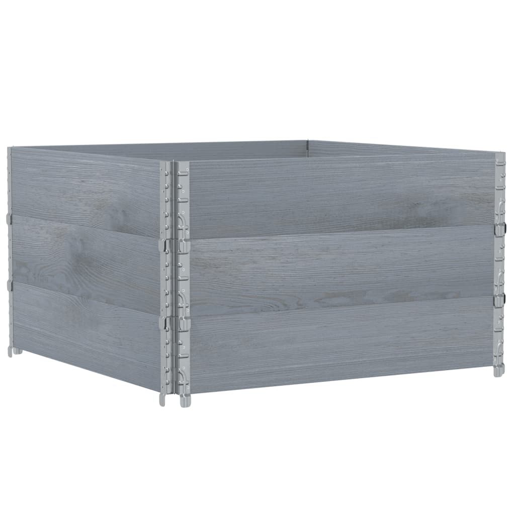 VidaXL Jardinière 100x100 cm bois de pin massif gris