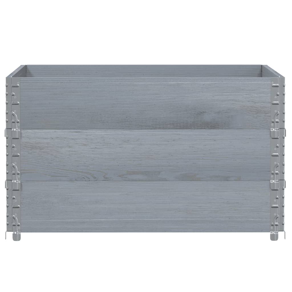 VidaXL Jardinière 100x100 cm bois de pin massif gris
