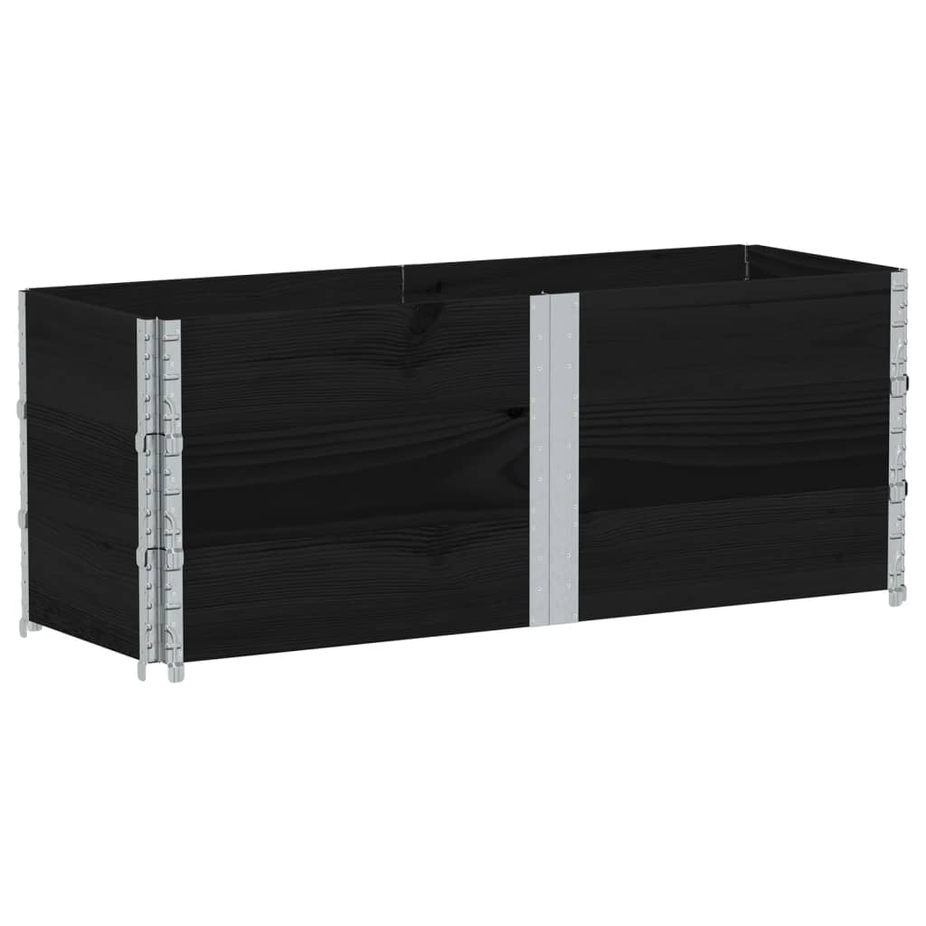 VidaXL Jardinière 150x50 cm bois de pin massif noir