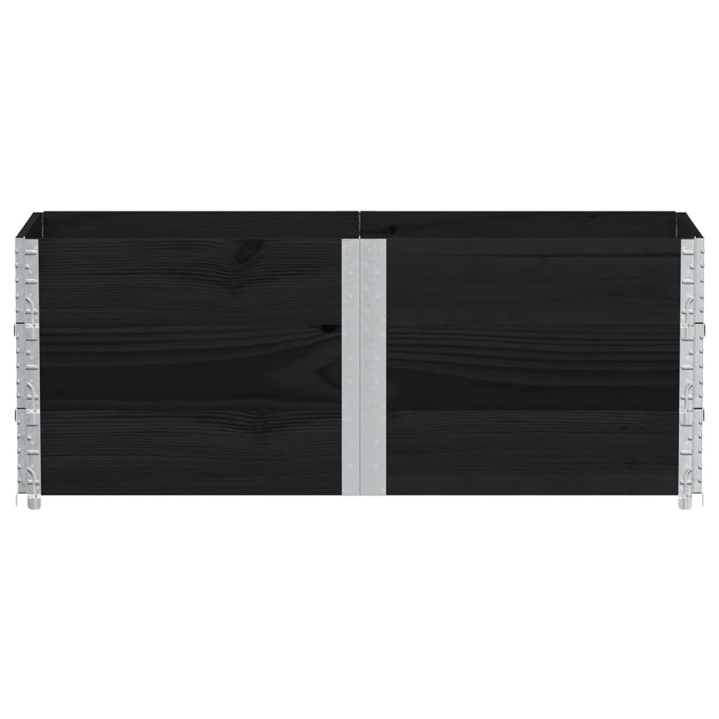 VidaXL Jardinière 150x50 cm bois de pin massif noir