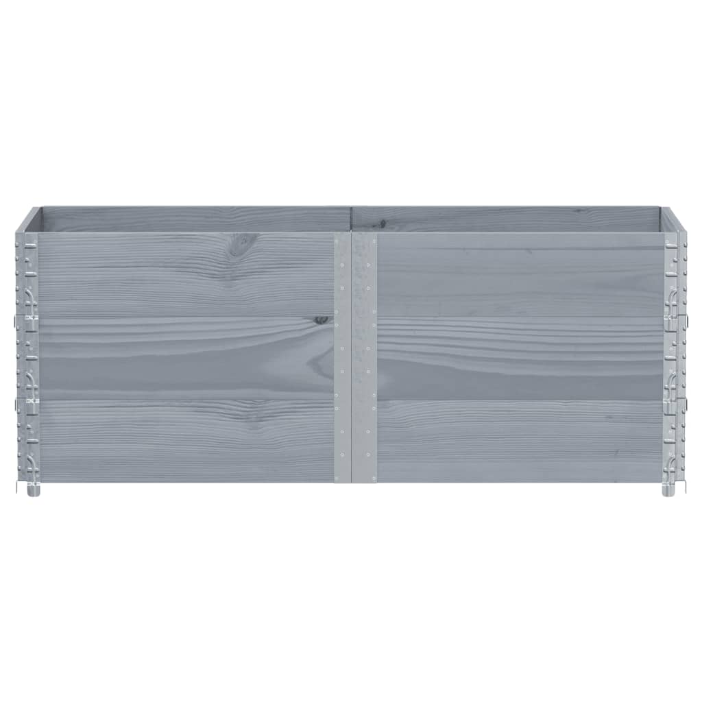 VidaXL Jardinière 150x50 cm bois de pin massif gris