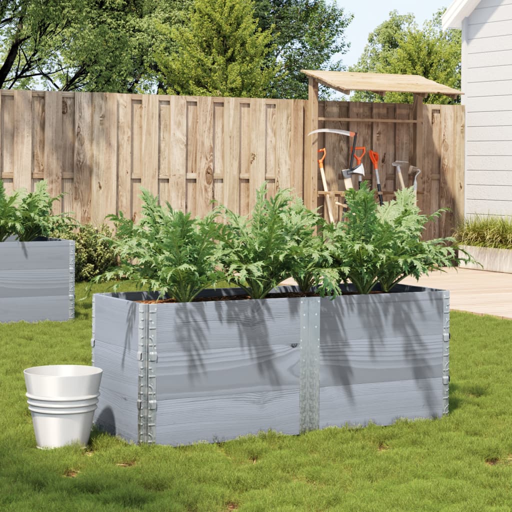 VidaXL Jardinière 150x50 cm bois de pin massif gris