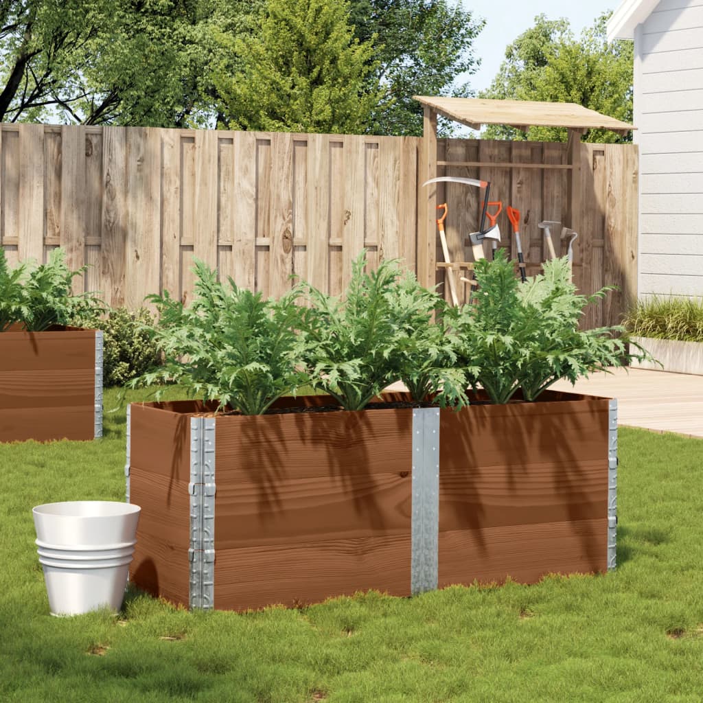 VidaXL Jardinière 150x50 cm bois de pin massif marron