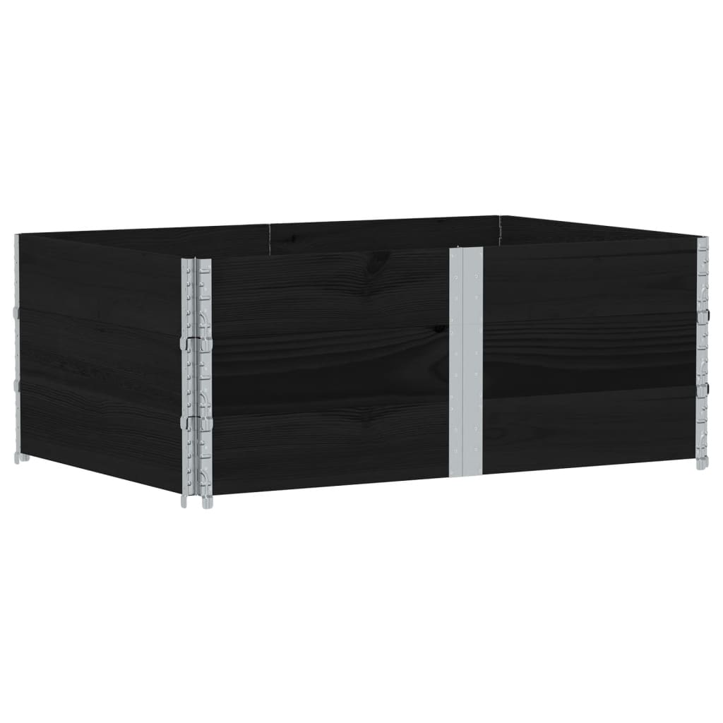 VidaXL Jardinière 150x100 cm bois de pin massif noir