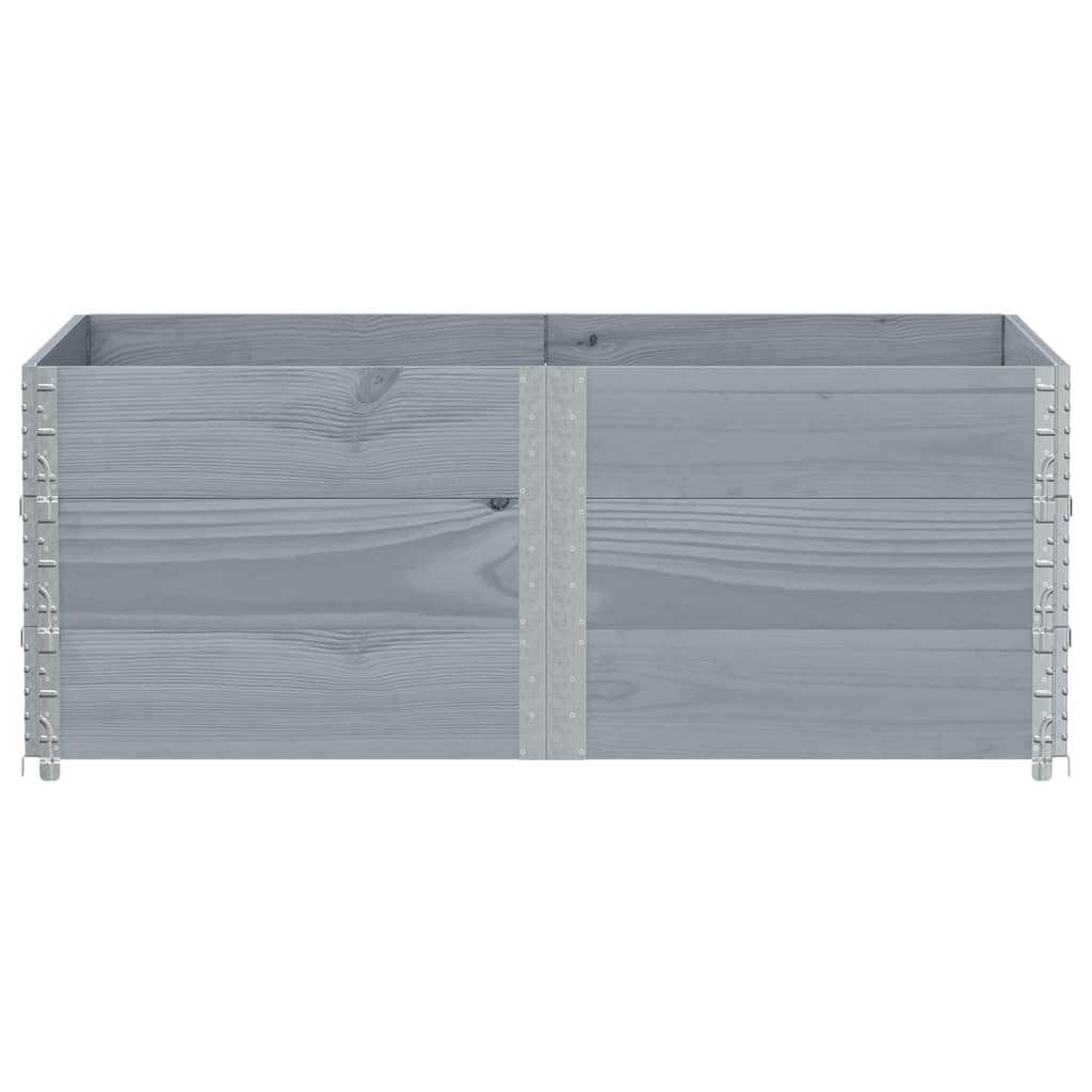 VidaXL Jardinière 150x100 cm bois de pin massif gris