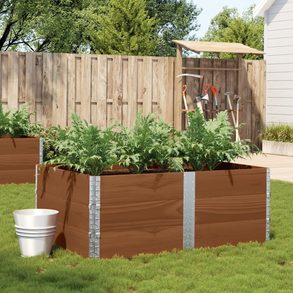VidaXL Jardinière 150x100 cm bois de pin massif marron