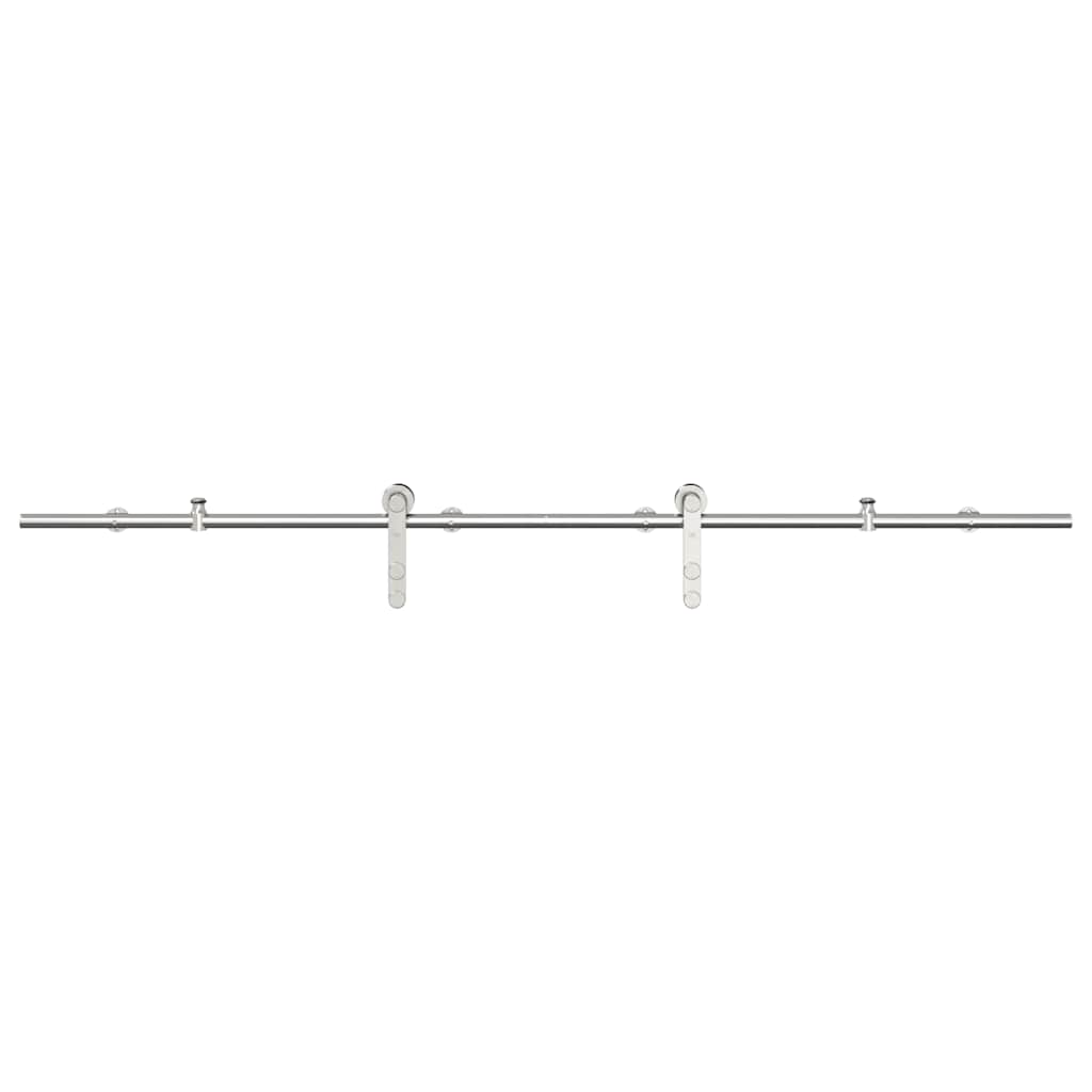 Vidaxx ensemble de pièces pour porte coulissante 183 cm acier inoxydable couleur argent